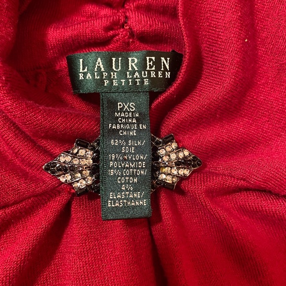 Lauren Ralph Lauren Sweater Jewelled Neck and Button Back - Picture 4 of 4
